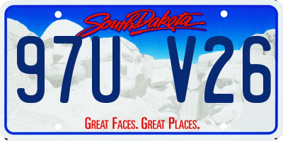 SD license plate 97UV26