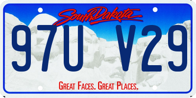 SD license plate 97UV29