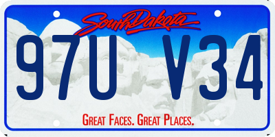 SD license plate 97UV34