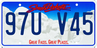 SD license plate 97UV45