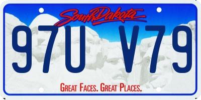 SD license plate 97UV79