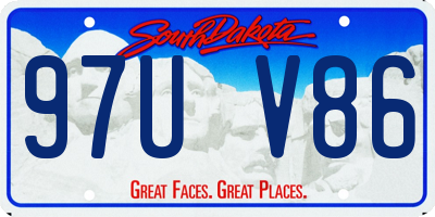SD license plate 97UV86