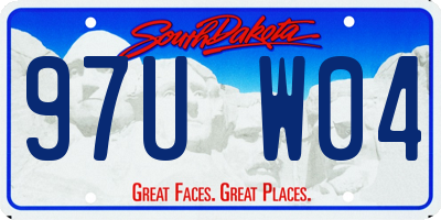 SD license plate 97UW04