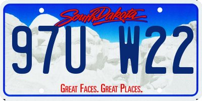 SD license plate 97UW22