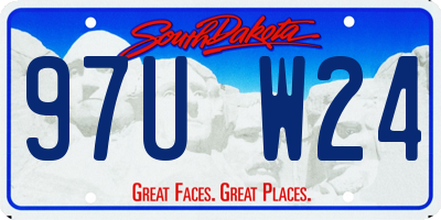 SD license plate 97UW24