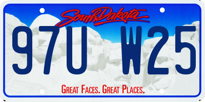 SD license plate 97UW25