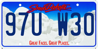 SD license plate 97UW30