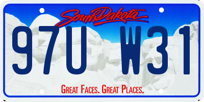 SD license plate 97UW31