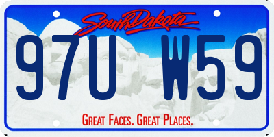 SD license plate 97UW59