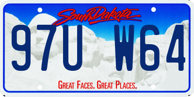 SD license plate 97UW64