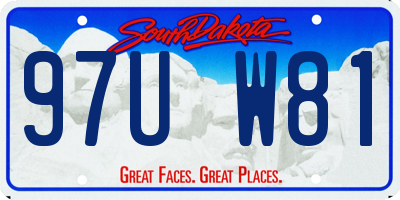 SD license plate 97UW81