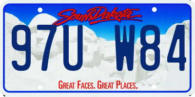 SD license plate 97UW84