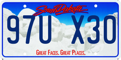 SD license plate 97UX30