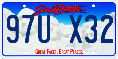 SD license plate 97UX32