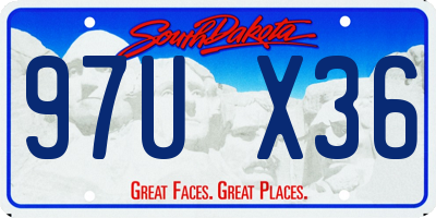 SD license plate 97UX36
