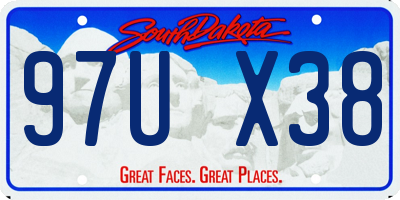 SD license plate 97UX38