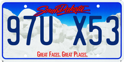 SD license plate 97UX53