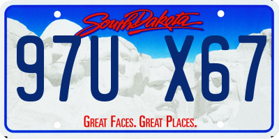 SD license plate 97UX67