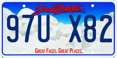 SD license plate 97UX82