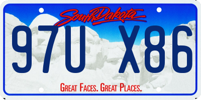 SD license plate 97UX86