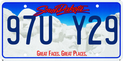 SD license plate 97UY29