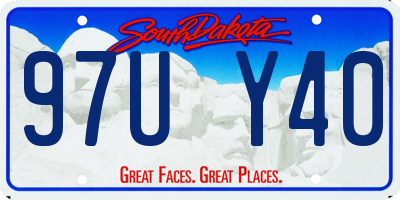 SD license plate 97UY40