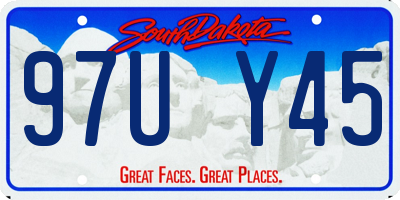 SD license plate 97UY45