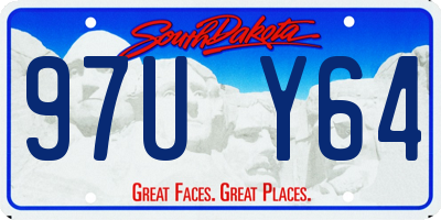 SD license plate 97UY64
