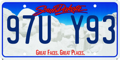 SD license plate 97UY93