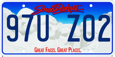SD license plate 97UZ02