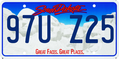 SD license plate 97UZ25