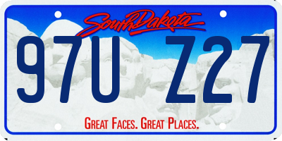 SD license plate 97UZ27