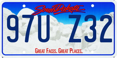 SD license plate 97UZ32