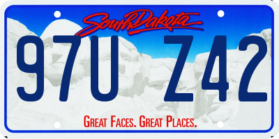 SD license plate 97UZ42