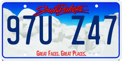 SD license plate 97UZ47