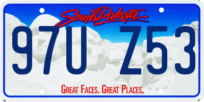 SD license plate 97UZ53