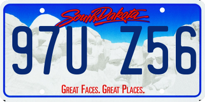 SD license plate 97UZ56