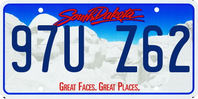 SD license plate 97UZ62