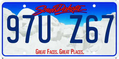 SD license plate 97UZ67
