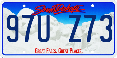 SD license plate 97UZ73