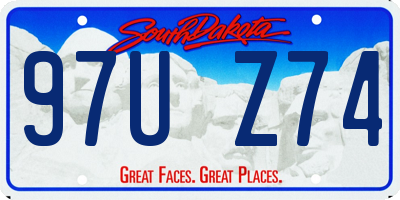 SD license plate 97UZ74