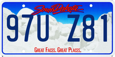 SD license plate 97UZ81