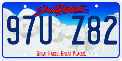 SD license plate 97UZ82