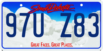 SD license plate 97UZ83