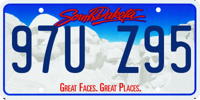 SD license plate 97UZ95