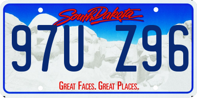 SD license plate 97UZ96