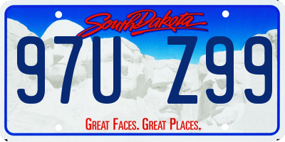 SD license plate 97UZ99