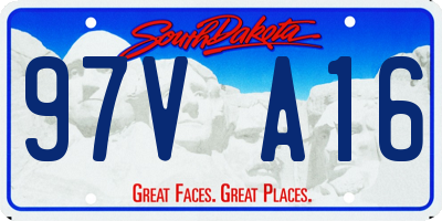SD license plate 97VA16
