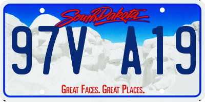 SD license plate 97VA19