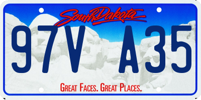 SD license plate 97VA35